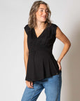 Shirt sh.sl. Nursing EcoVero | Black