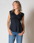 Shirt sh.sl. Nursing EcoVero | Navy