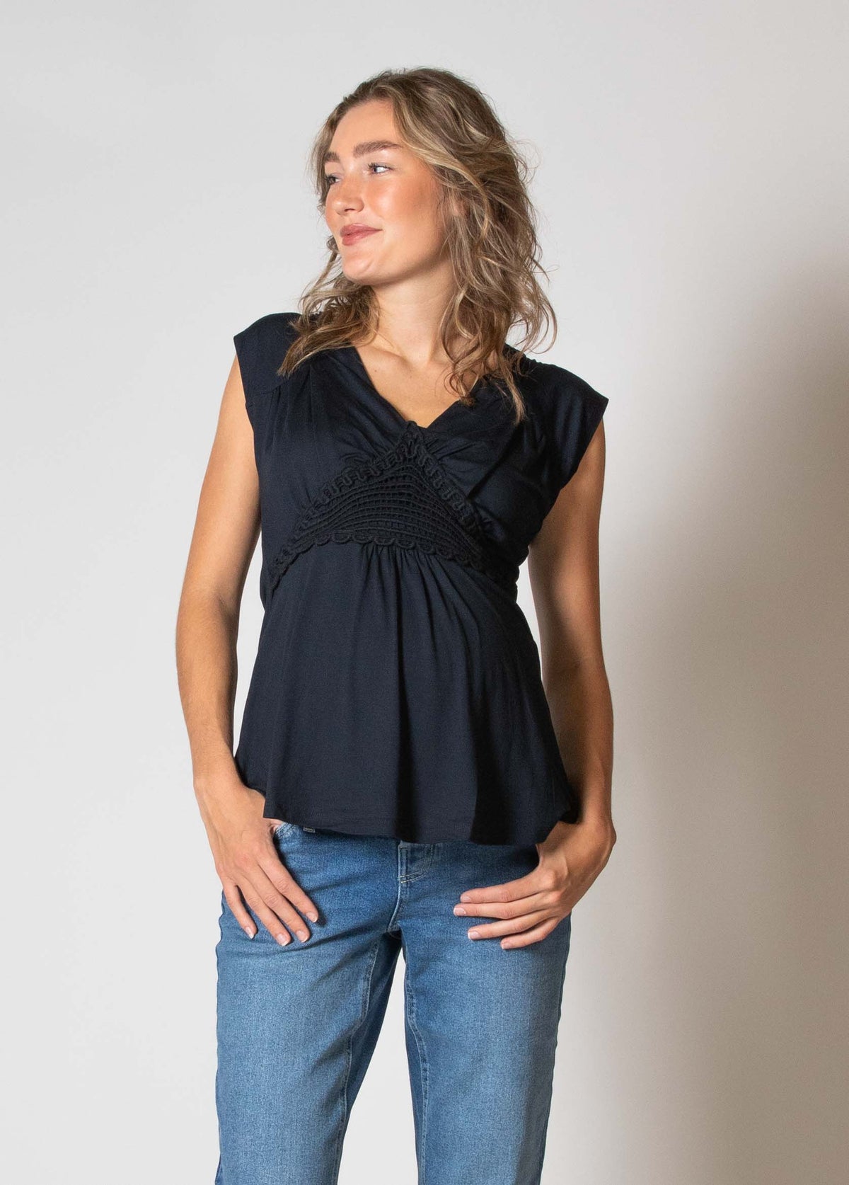 Shirt sh.sl Nursing Ecovero | Navy