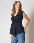 Shirt sh.sl. Nursing EcoVero | Navy