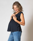 Shirt sh.sl. Nursing EcoVero | Navy