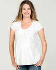 Shirt sh.sl. Nursing Organic Cotton | White