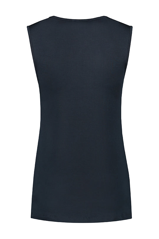 Top Nursing Tencel Lace | Navy