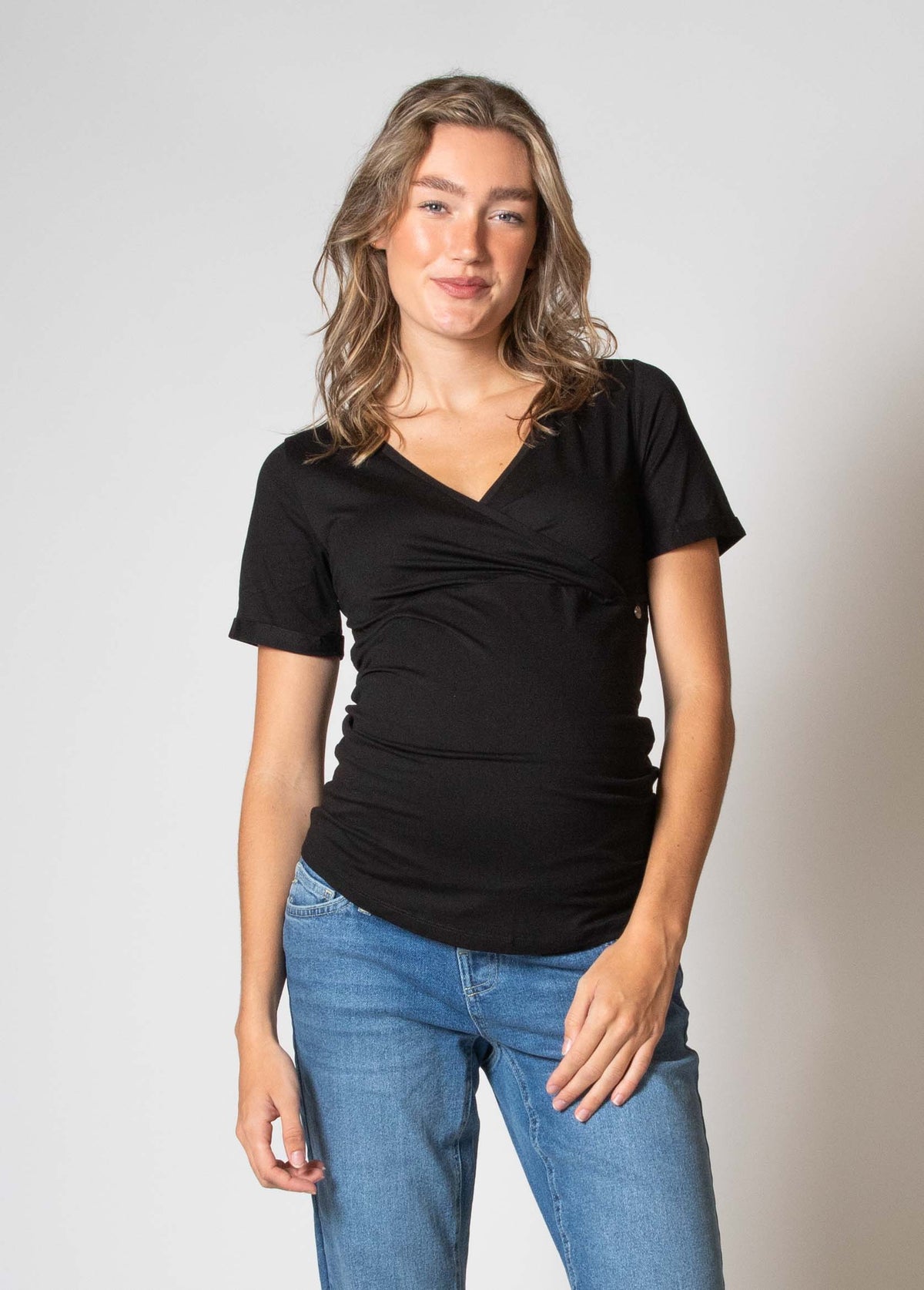 Shirt Nursing sh. sl. EcoVero | Black