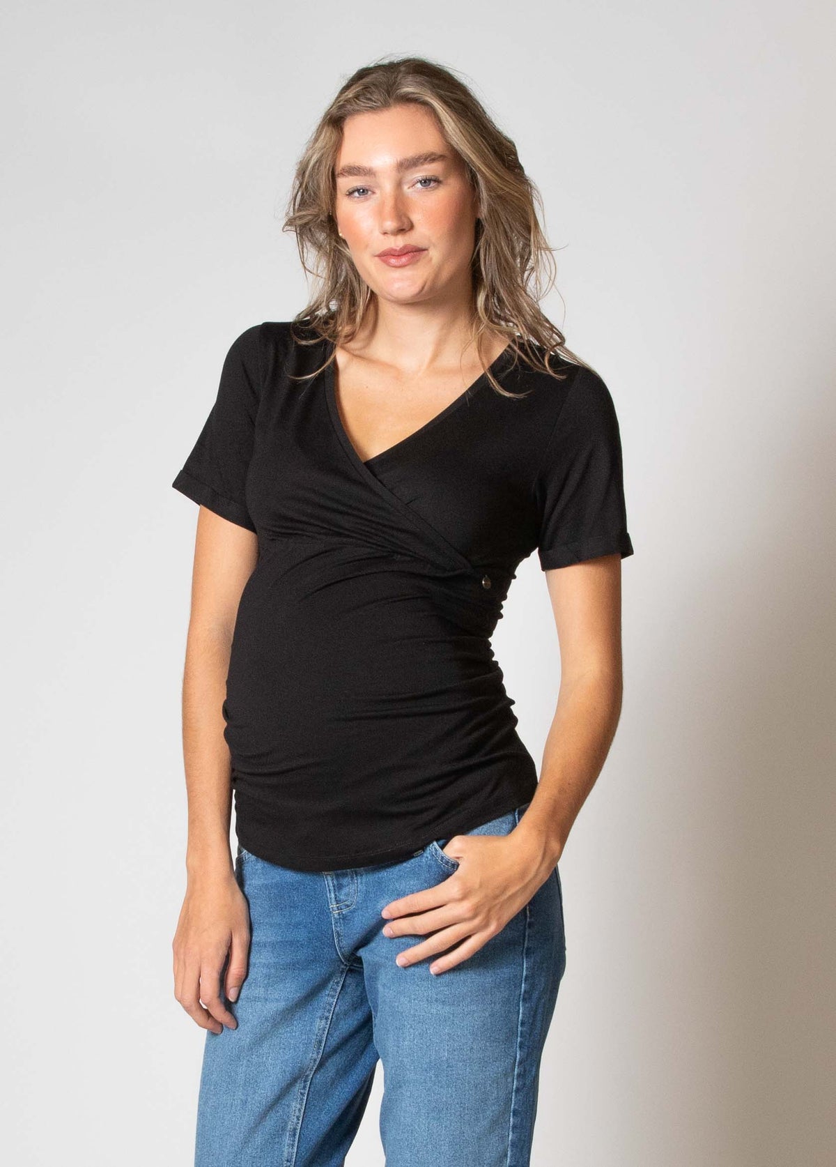 Shirt Nursing sh. sl. EcoVero | Black