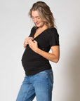 Shirt Nursing sh. sl. EcoVero | Black