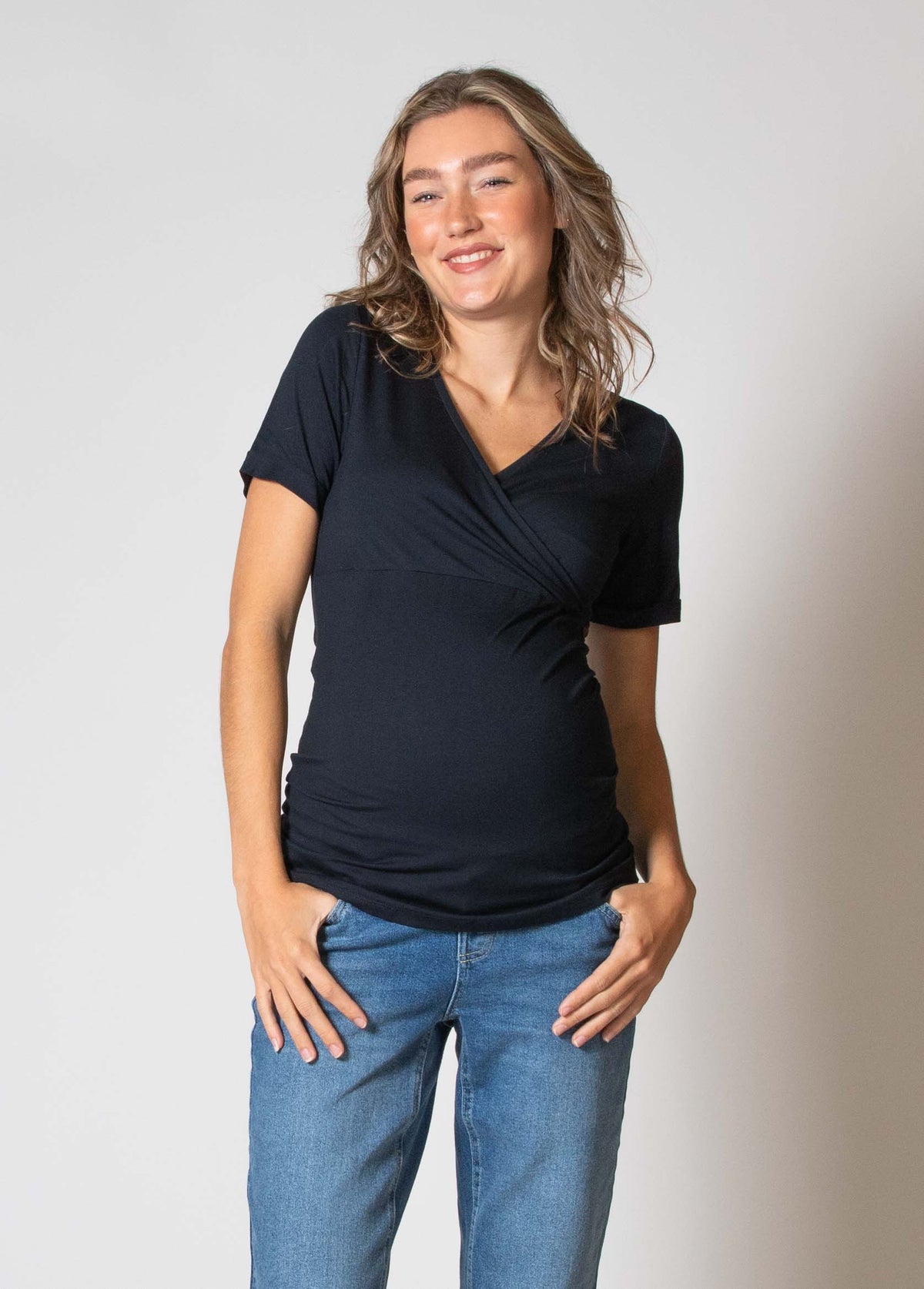 Shirt Nursing sh. sl. EcoVero | Navy