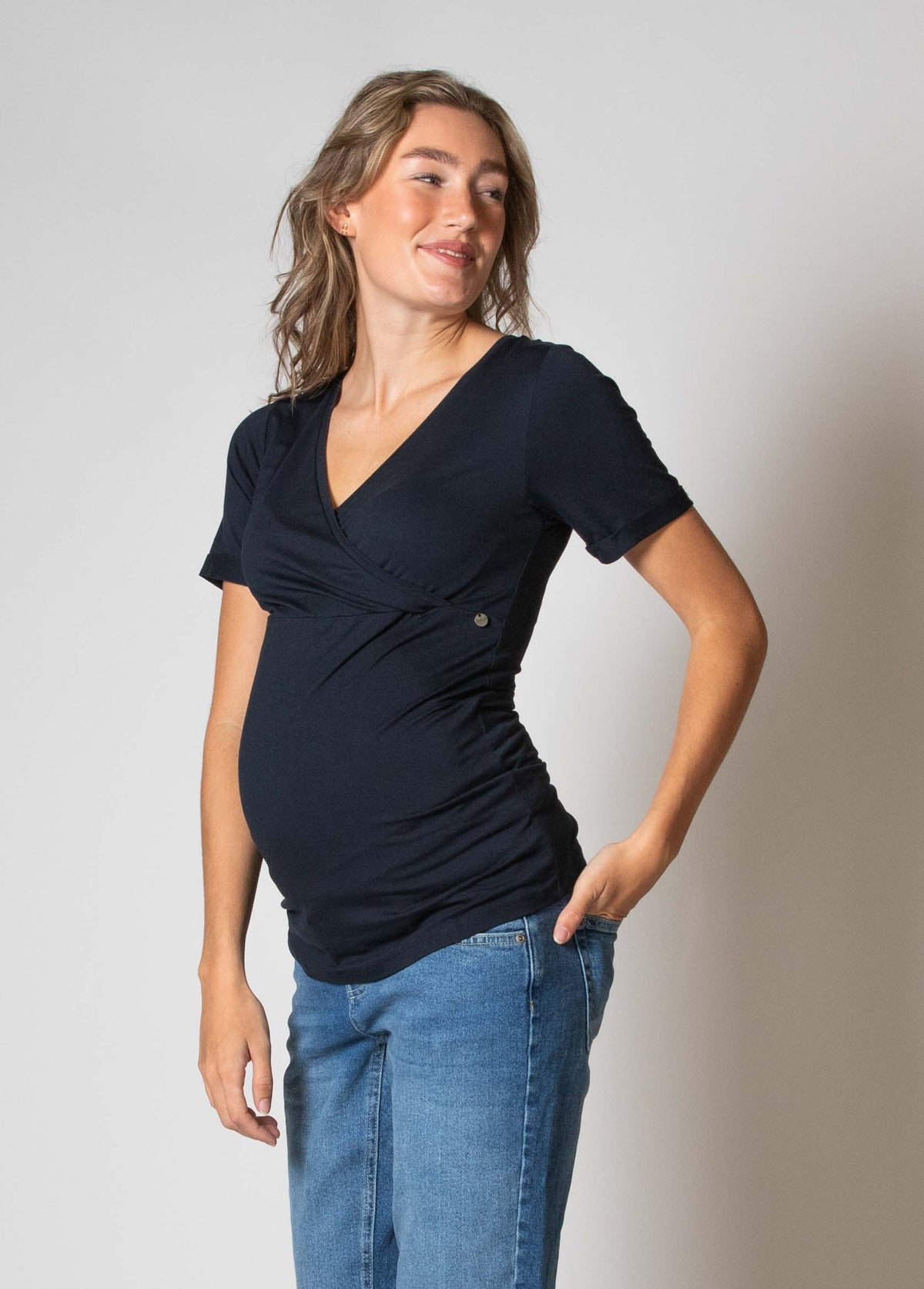 Shirt Nursing sh. sl. EcoVero | Navy