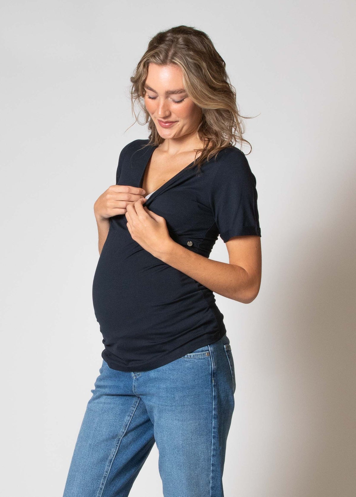 Shirt Nursing sh. sl. EcoVero | Navy