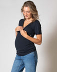 Shirt Nursing sh. sl. EcoVero | Navy