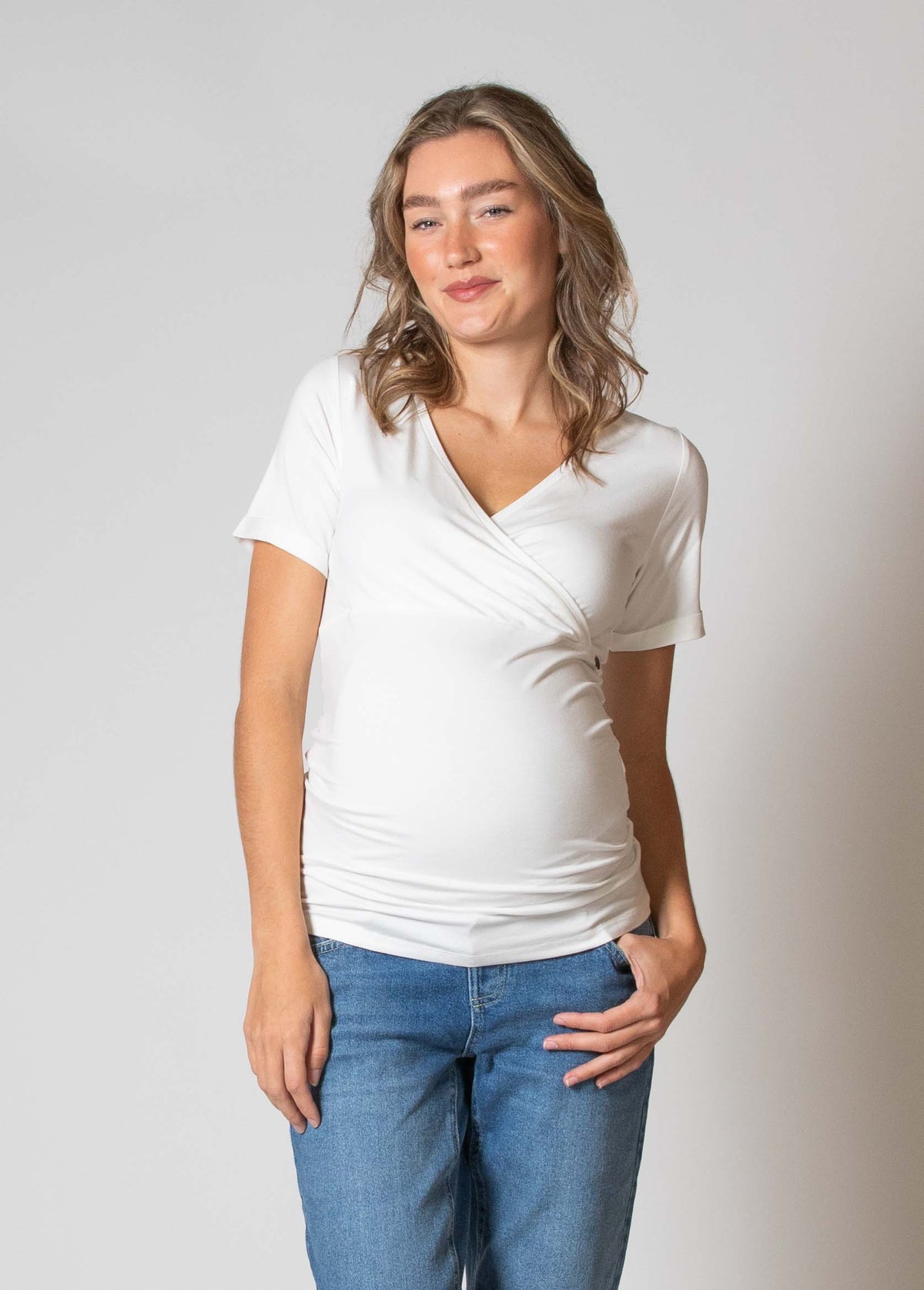 Shirt Nursing sh. sl. EcoVero | Off White