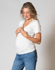 Shirt Nursing sh. sl. EcoVero | Off White