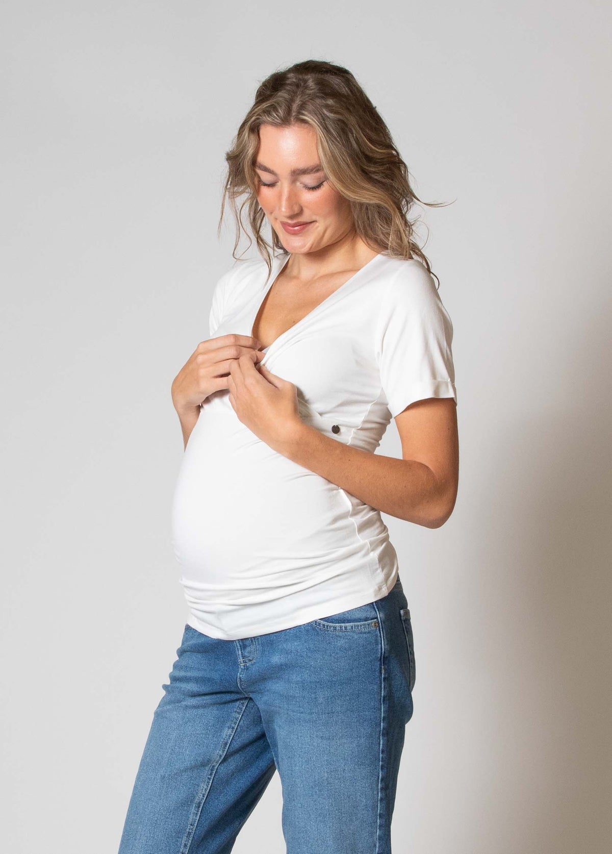Shirt Nursing sh. sl. EcoVero | Off White