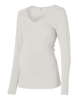 Shirt V-neck l.sl. EcoVero | Off White