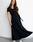 Long Dress Nursing EcoVero | Navy