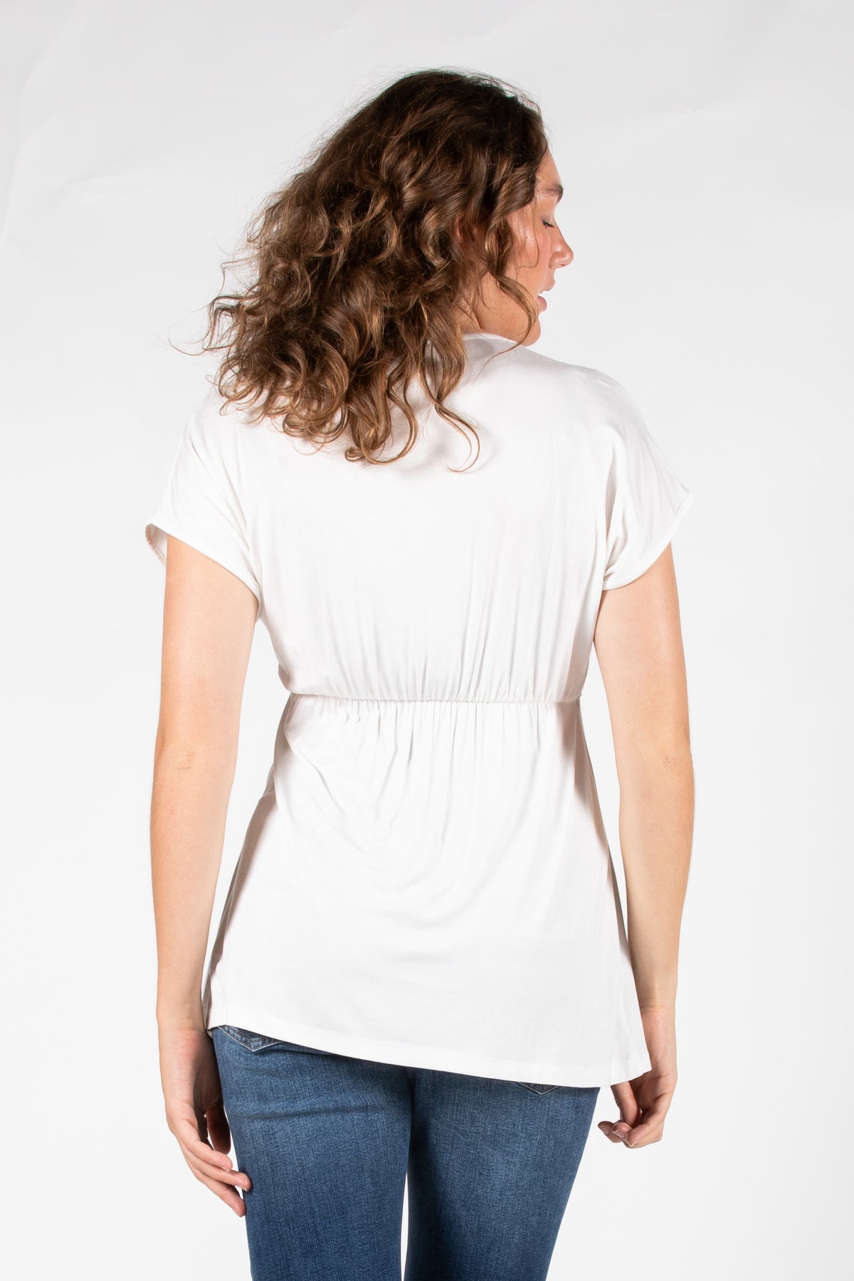 Top Nursing Sleeveless Pleated EcoVero | Off White