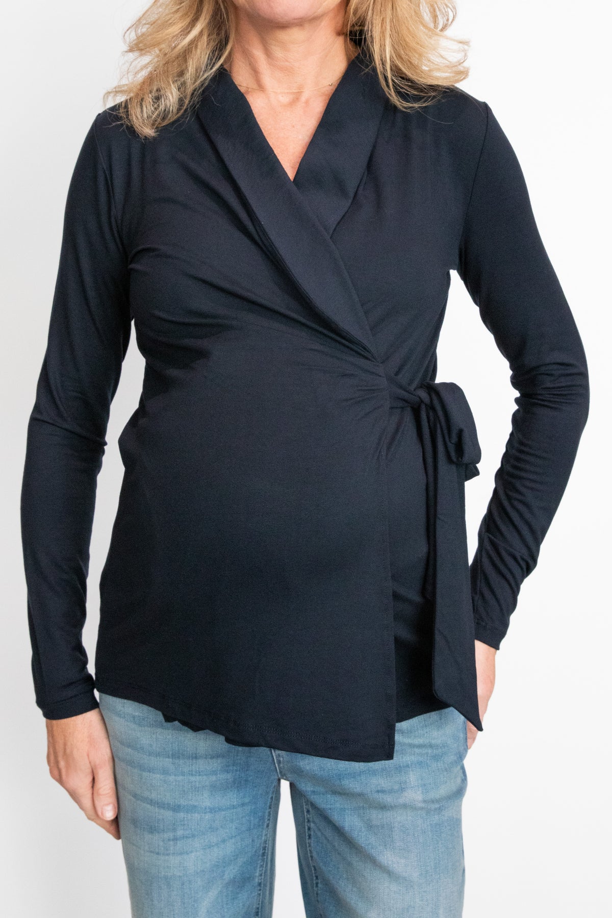 Blouse Long Sleeves EcoVero | Navy