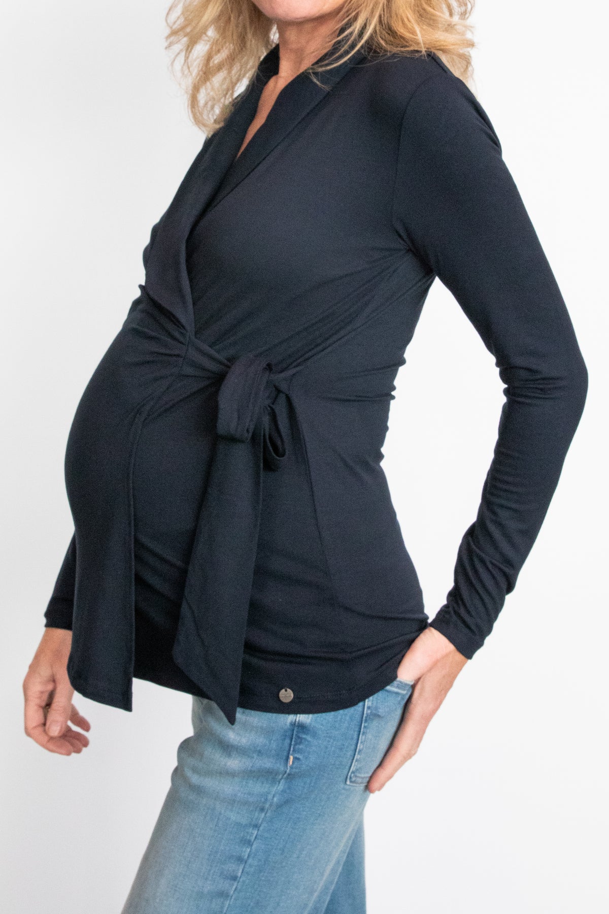Blouse Long Sleeves EcoVero | Navy