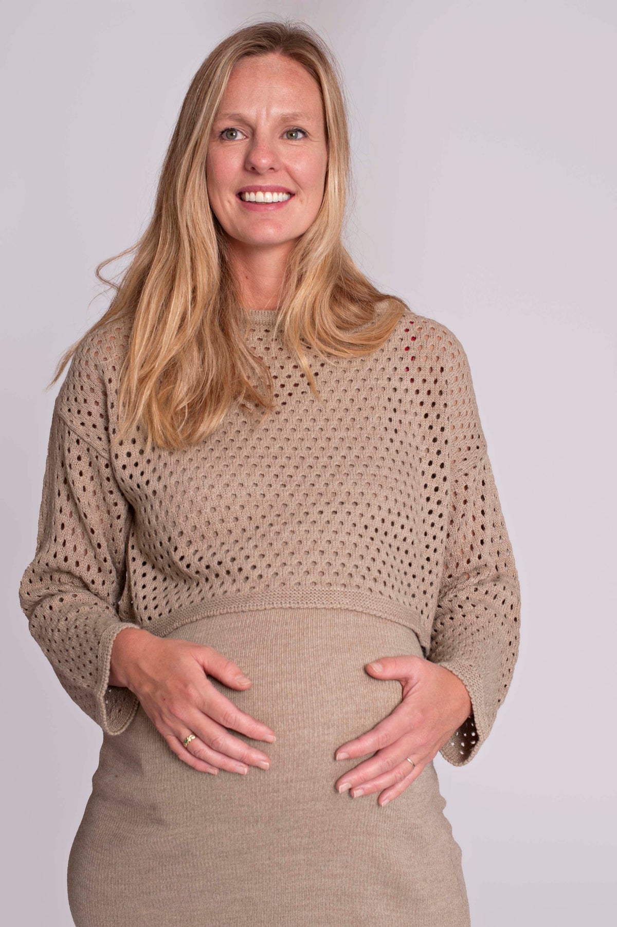 Dress Twinset + Cropped Sweater | Sand