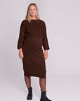 Dress Twinset + Cropped Sweater | Brown