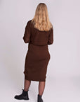 Dress Twinset + Cropped Sweater | Brown