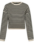 Knit Cropped | AOP Black Stripe