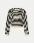 Knit Cropped | AOP Black Stripe