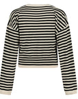 Knit Cropped | AOP Black Stripe