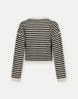 Knit Cropped | AOP Black Stripe