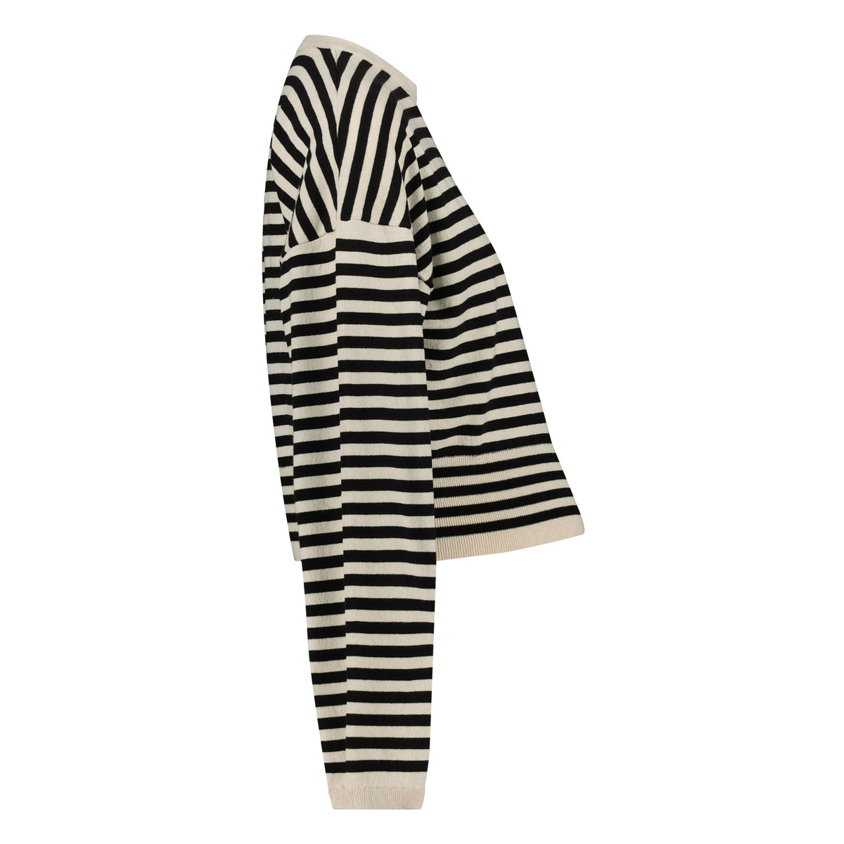 Knit Cropped | AOP Black Stripe