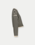 Knit Cropped | AOP Black Stripe