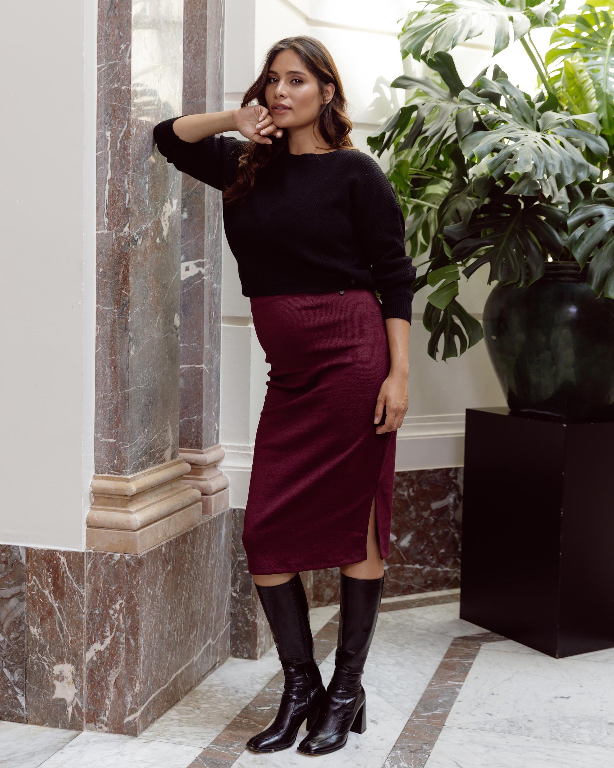 Skirt | Burgundy