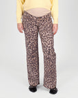 Jeans Julia Sustainable 32" Wide leg | AOP Taupe Animal