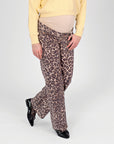 Jeans Julia Sustainable 32" Wide leg | AOP Taupe Animal
