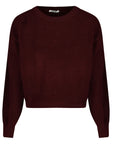 Knit Cropped | Burgundy