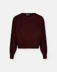 Knit Cropped | Burgundy