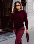 Knit Cropped | Burgundy
