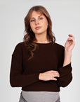 Knit Cropped | Brown