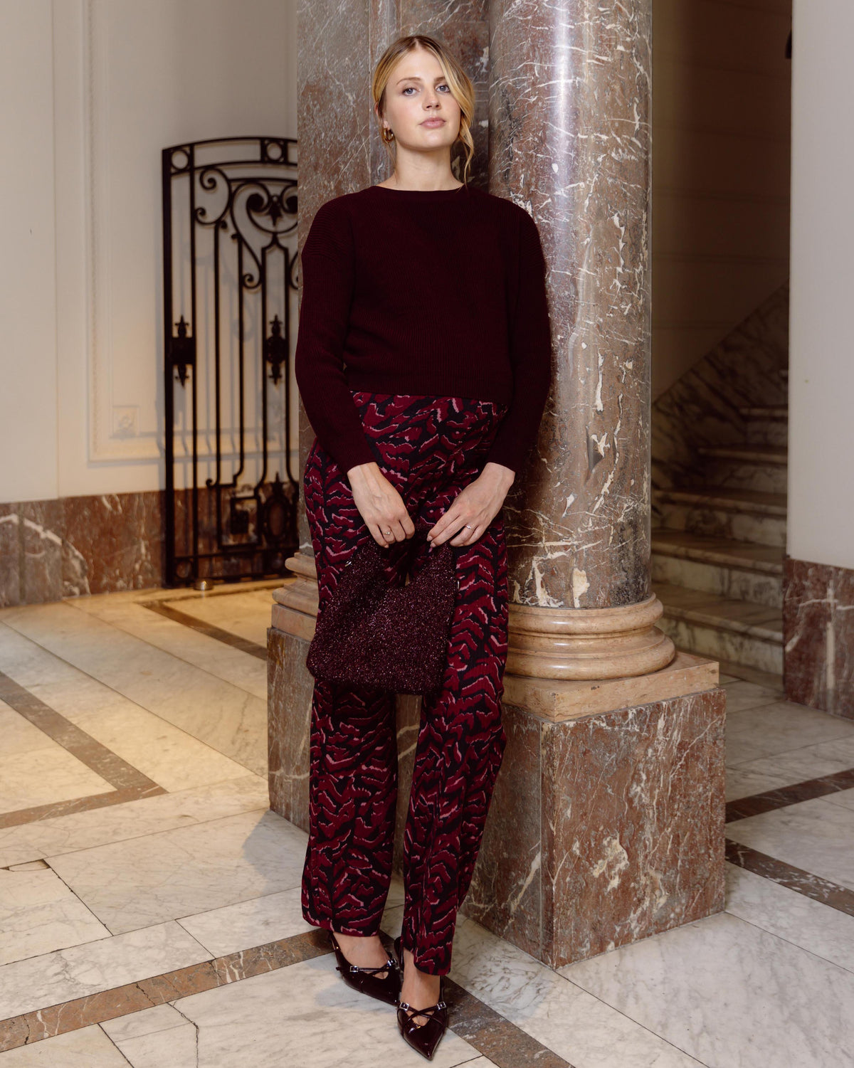 Pants | Allover Burgundy
