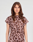 Boxy T-Shirt | AOP Pink Leopard