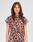Boxy T-Shirt | AOP Pink Leopard