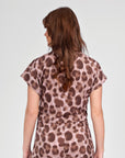 Boxy T-Shirt | AOP Pink Leopard