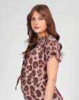Boxy T-Shirt | AOP Pink Leopard