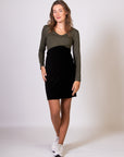Skirt Rib Velvet | Black