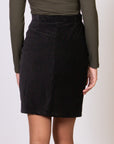 Skirt Rib Velvet | Black