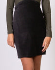 Skirt Rib Velvet | Black