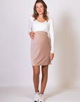Skirt Rib Velvet | Sand