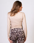 Shirt V-neck l.sl. Ecovero | Sand