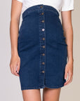 Skirt Powerstretch Buttoned | Stone Wash