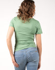 Shirt V-neck sh.sl. EcoVero | Pistachio